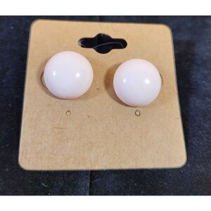 (3 for $15) Vintage Pale Pink Button Earrings